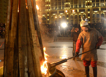 Baku celebrates last Novruz Tuesday. Azerbaijan, 15 match, 2016 